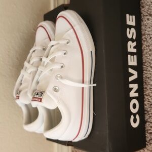 White Converse big kids